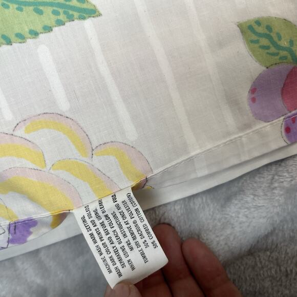 Barbara Brody For Martex Twin Flat Floral Percale Flat Bed Sheet Bright Color - Picture 7 of 7